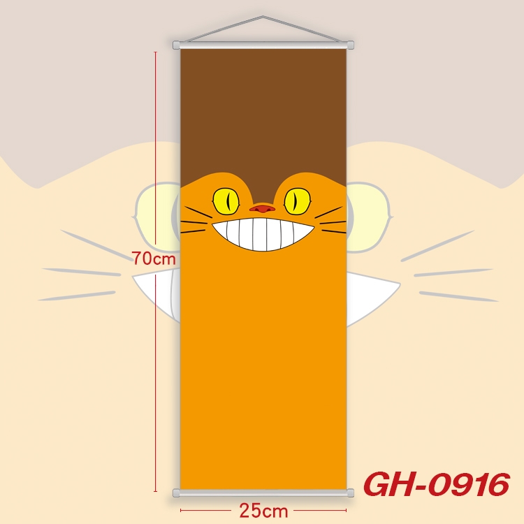 TOTORO Plastic Rod Cloth Small Hanging Canvas Painting 25x70cm price for 5 pcs GH-0916