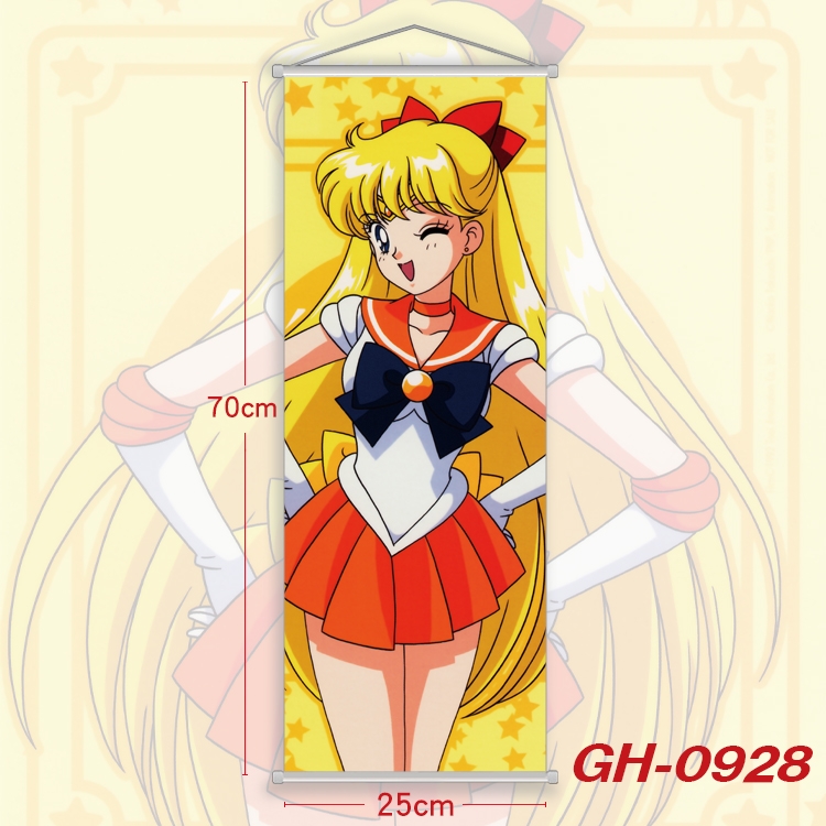 sailormoon Plastic Rod Cloth Small Hanging Canvas Painting 25x70cm price for 5 pcs GH-0928
