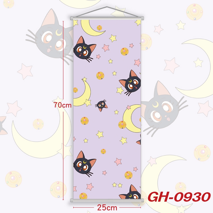sailormoon Plastic Rod Cloth Small Hanging Canvas Painting 25x70cm price for 5 pcs GH-0930