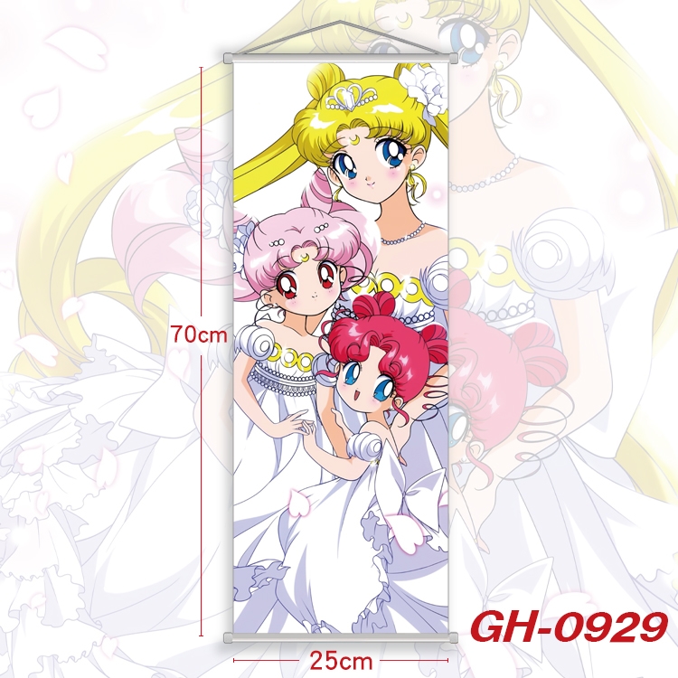sailormoon Plastic Rod Cloth Small Hanging Canvas Painting 25x70cm price for 5 pcs GH-0929