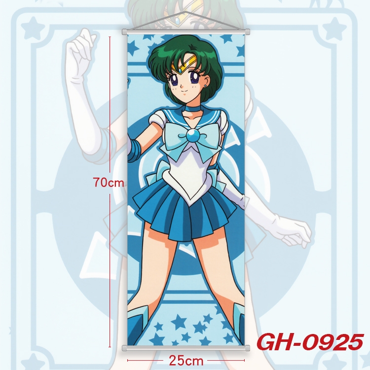 sailormoon Plastic Rod Cloth Small Hanging Canvas Painting 25x70cm price for 5 pcs GH-0925