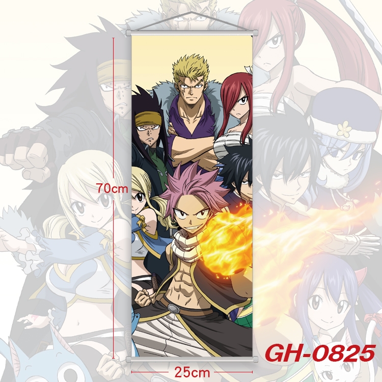 Fairy tail Plastic Rod Cloth Small Hanging Canvas Painting 25x70cm price for 5 pcs GH-0825