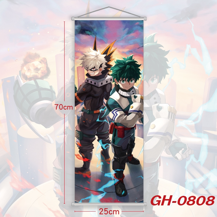 My Hero Academia Plastic Rod Cloth Small Hanging Canvas Painting 25x70cm price for 5 pcs  GH-0808