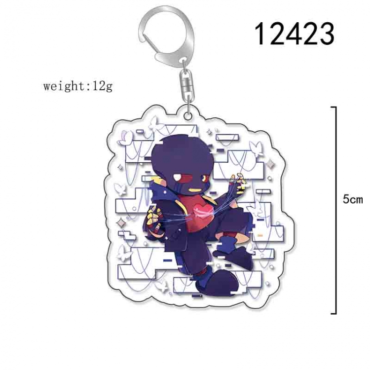 Undertale Anime Acrylic Keychain Charm  price for 5 pcs 12423