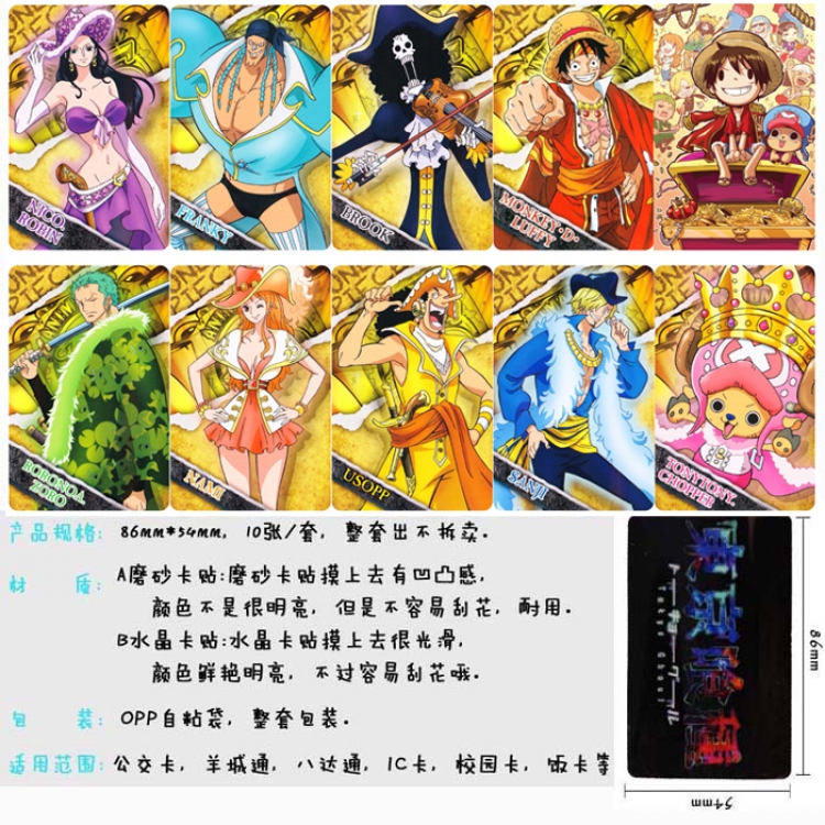 One Piece  Anime matte card stickers Price for 5 Set 