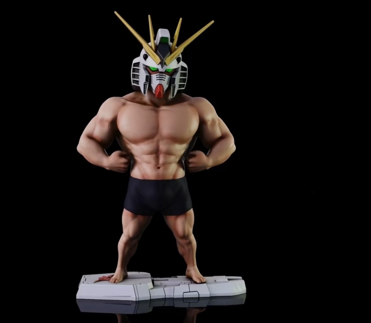 big muscle Boxed Figure Decoration Model