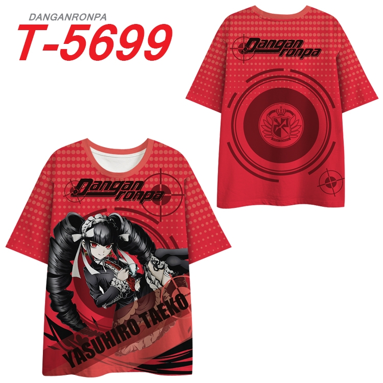 Dangan-Ronpa Anime Peripheral Full Color Milk Silk Short Sleeve T-Shirt from S to 6XL T-5699