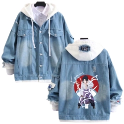 Naruto anime stitching denim j...