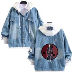 Naruto anime stitching denim j...