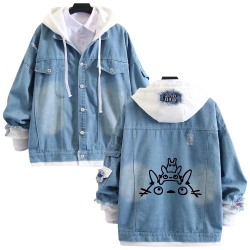 TOTORO anime stitching denim j...