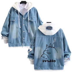 TOTORO anime stitching denim j...