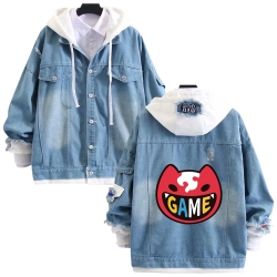 SK∞ anime stitching denim jack...