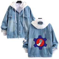 SK∞ anime stitching denim jack...