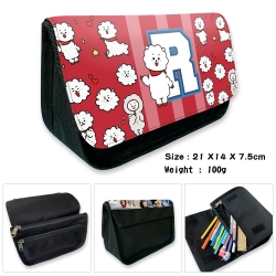 BTS Velcro canvas zipper penci...