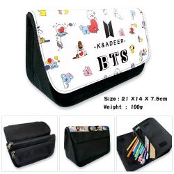 BTS Velcro canvas zipper penci...