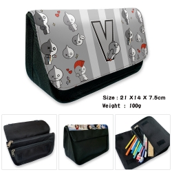 BTS Velcro canvas zipper penci...