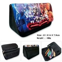 Black Clover Velcro canvas zip...