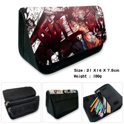 Black Clover Velcro canvas zip...