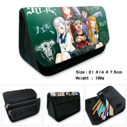 Black Clover Velcro canvas zip...
