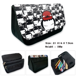 Black Clover Velcro canvas zip...