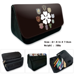 Black Clover Velcro canvas zip...