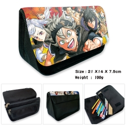 Black Clover Velcro canvas zip...