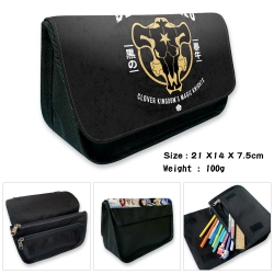 Black Clover Velcro canvas zip...