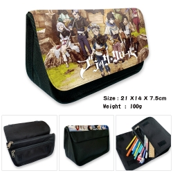 Black Clover Velcro canvas zip...