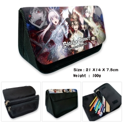 Black Clover Velcro canvas zip...