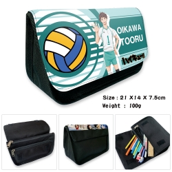 Haikyuu!! Velcro canvas zipper...