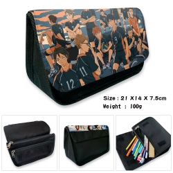 Haikyuu!! Velcro canvas zipper...