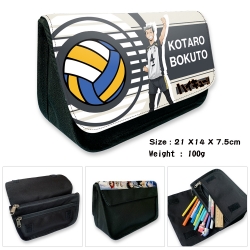 Haikyuu!! Velcro canvas zipper...