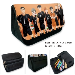 Haikyuu!! Velcro canvas zipper...