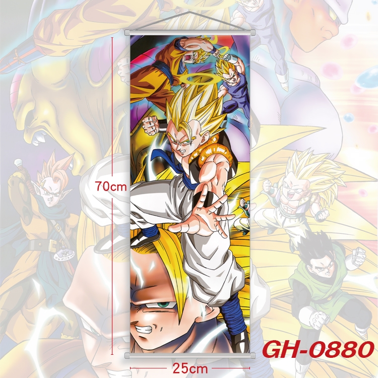 DRAGON BALL Plastic Rod Cloth Small Hanging Canvas Painting 25x70cm price for 5 pcs GH-0880