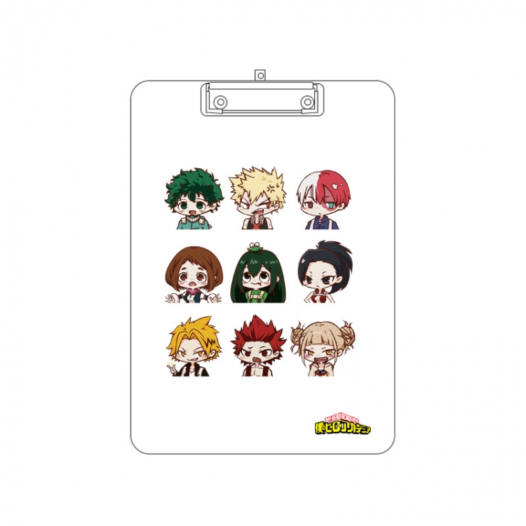 My Hero Academia Double-sided pattern acrylic board clip writing board clip pad 31X22CM price for 2 pcs