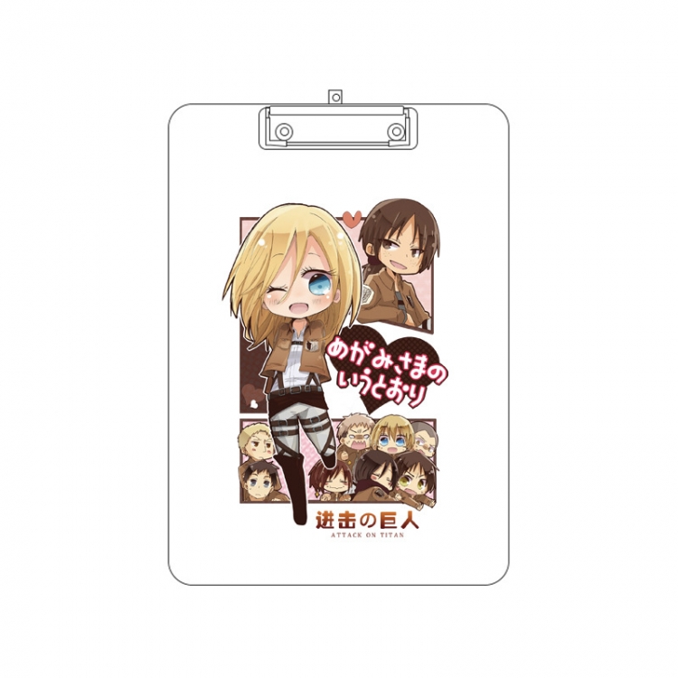 Shingeki no Kyojin Double-sided pattern acrylic board clip writing board clip pad 31X22CM price for 2 pcs