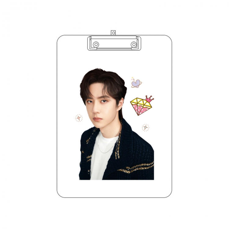 Wang Yibo Double-sided pattern acrylic board clip writing board clip pad 31X22CM price for 2 pcs