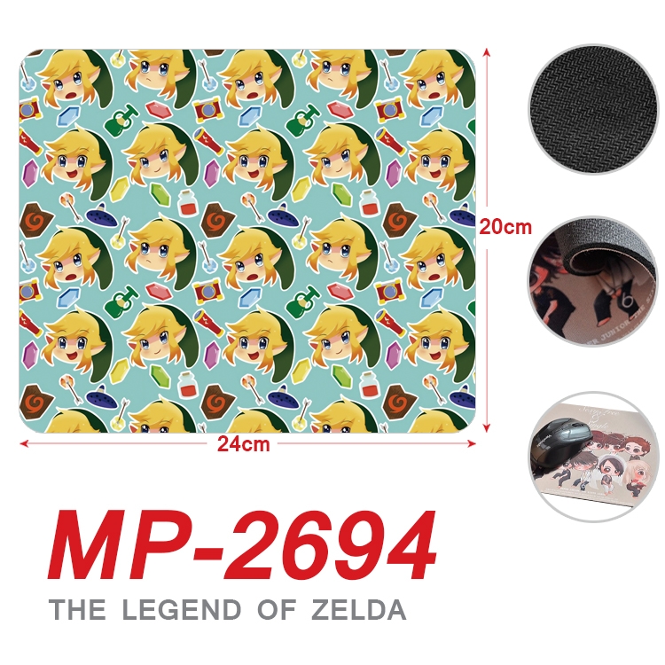 The Legend of Zelda Anime Full Color Printing Mouse Pad Unlocked 20X24cm price for 5 pcs MP-2694