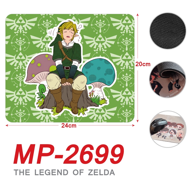 The Legend of Zelda Anime Full Color Printing Mouse Pad Unlocked 20X24cm price for 5 pcs MP-2699
