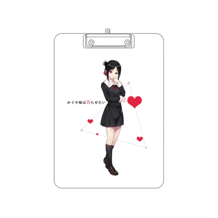Kaguya-sama: Love Is War Double-sided pattern acrylic board clip writing board clip pad 31X22CM price for 2 pcs