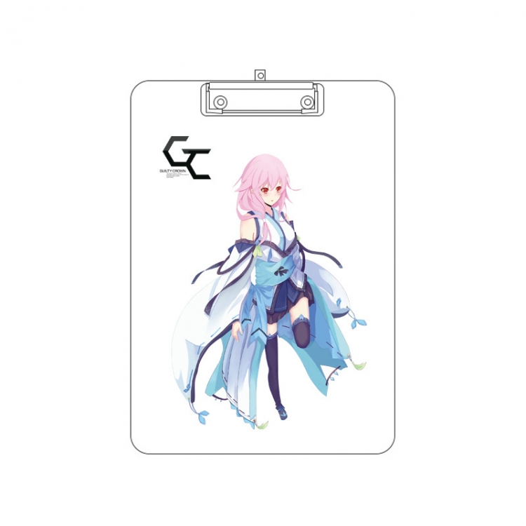 Guilty Crown Double-sided pattern acrylic board clip writing board clip pad 31X22CM price for 2 pcs