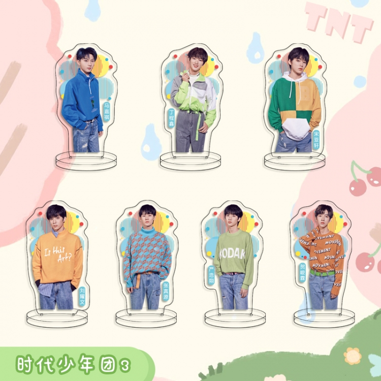 TNT Anime transparent acrylic Standing Plates Keychain 6cm a set of  7 price for 2 pcs