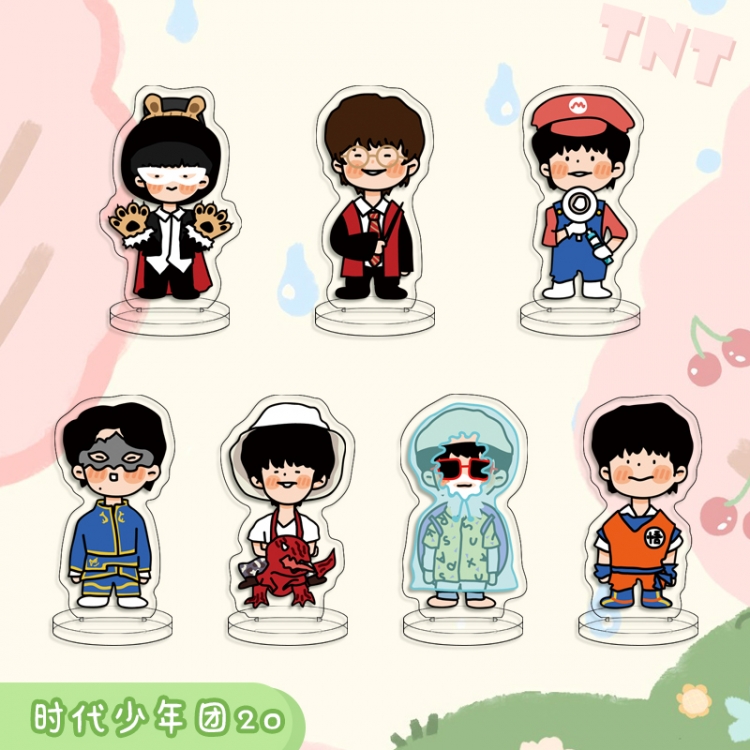 TNT Anime transparent acrylic Standing Plates Keychain 6cm a set of  7 price for 2 pcs