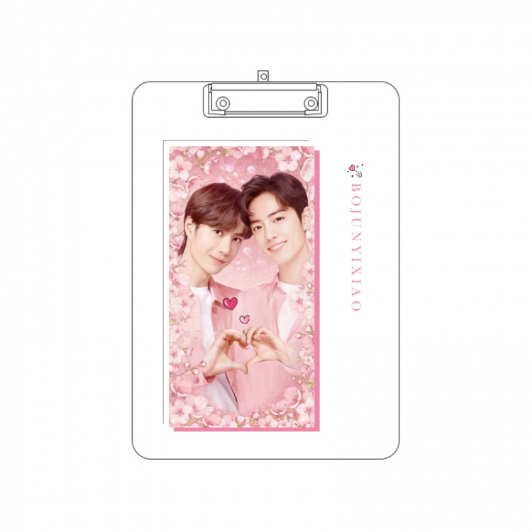 Bo Jun Yi Xiao Double-sided pattern acrylic board clip writing board clip pad 31X22CM price for 2 pcs
