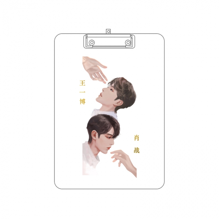Bo Jun Yi Xiao Double-sided pattern acrylic board clip writing board clip pad 31X22CM price for 2 pcs