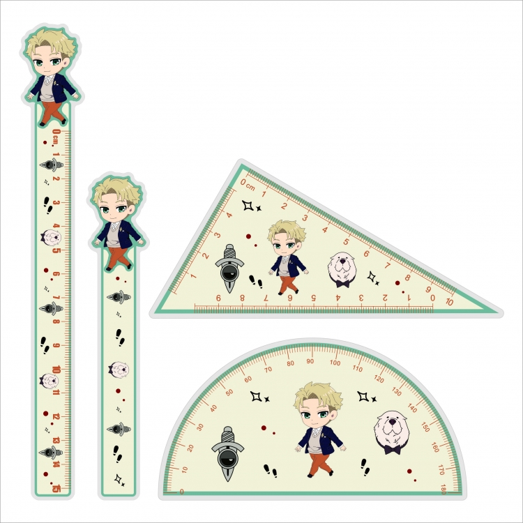 SPY×FAMILY Epoxy Acrylic Ruler Anime Peripheral Two-dimensional Stationery Set