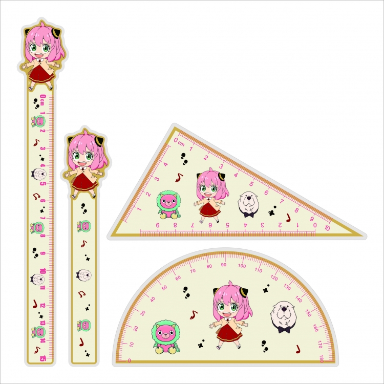 SPY×FAMILY Epoxy Acrylic Ruler Anime Peripheral Two-dimensional Stationery Set