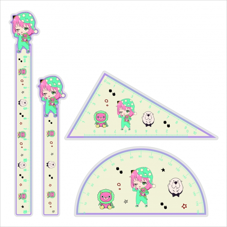 SPY×FAMILY Epoxy Acrylic Ruler Anime Peripheral Two-dimensional Stationery Set