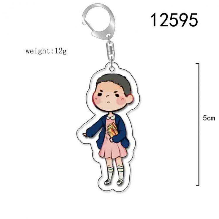 Stranger Things Anime Acrylic Keychain Charm  price for 5 pcs 12595