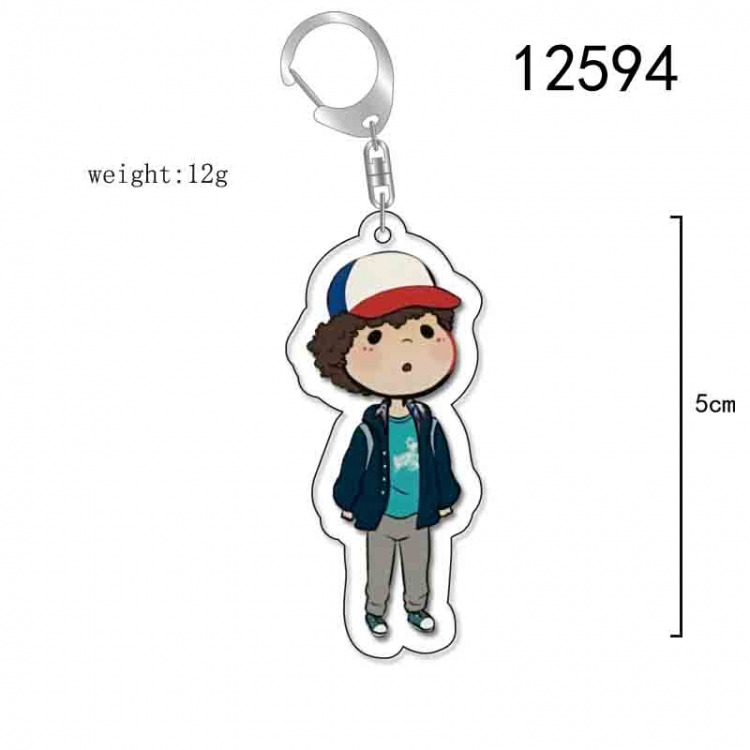Stranger Things Anime Acrylic Keychain Charm  price for 5 pcs 12594